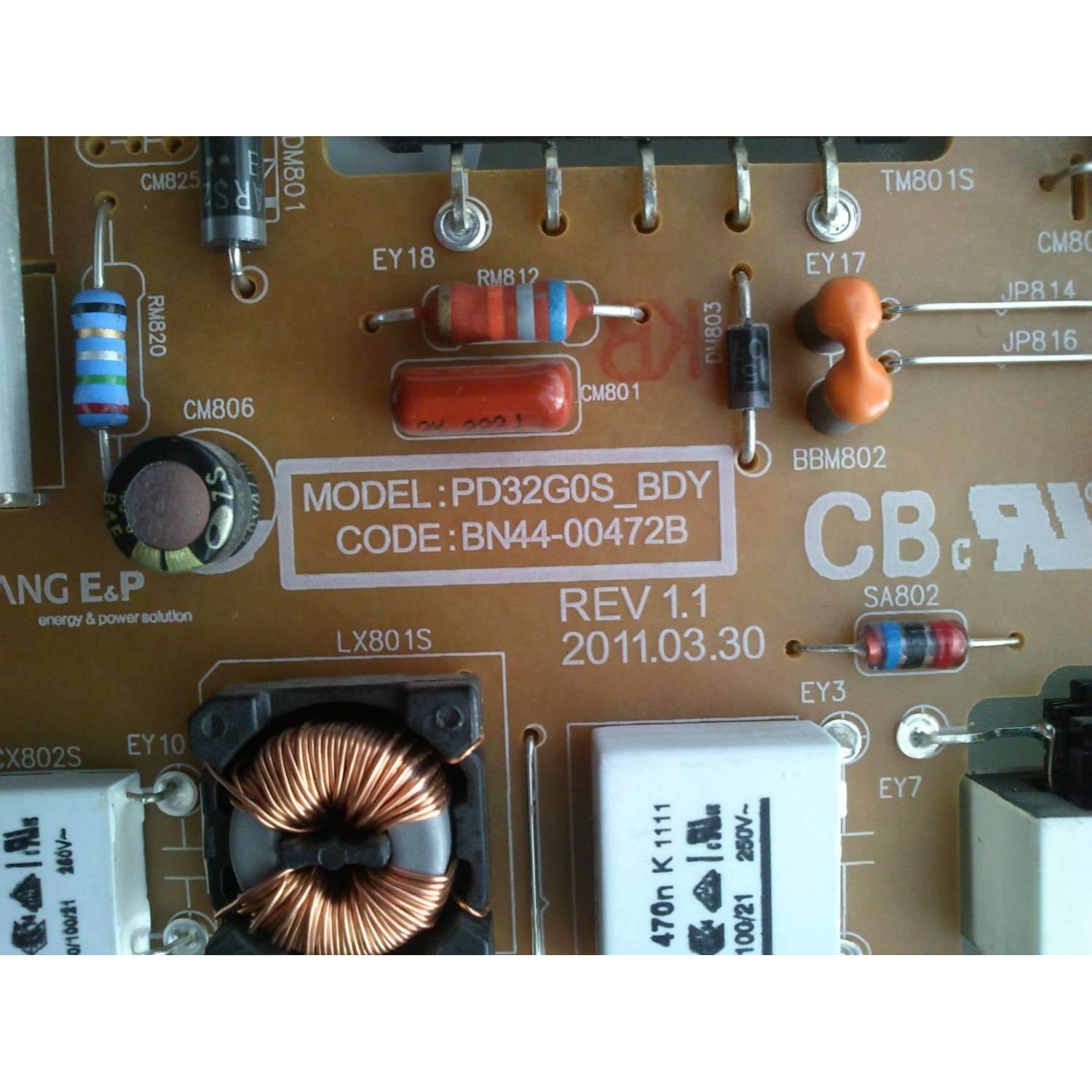 FUENTE DE PODER SAMSUNG BN44-00472B / PD32G0S_BDY / MODELOS UN32D4005BDXZA / UN32D4003BDXZA / UN32D4003BHXZA / UN32D4005BDXZA / UN32D4003BDXZX H301 - Imagen 2